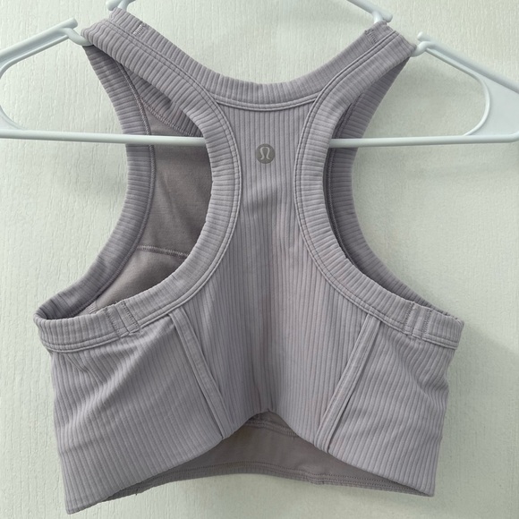 Lululemon Ribbed Nulu High-Neck Yoga Bra Faint Lavender (Size 4) - Picture 7 of 12